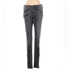 Rag & Bone Dark Wash with Zipper Detail Skinny Leg Jeans, sz 24